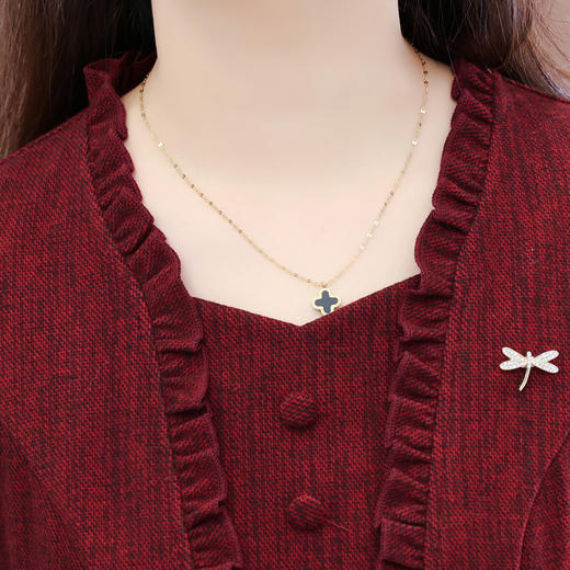 QYMXQD-54C2528-1-Y假两件妈妈装连衣裙2025年秋冬季新款气质喜婆婆婚宴礼服裙中长裙 商品图3