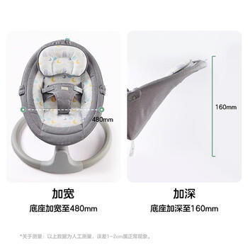 可优比（KUB）婴儿电动摇摇椅哄娃睡觉神器新生儿安抚椅-顶配款蚊帐+玩具寻湖蓝 商品图1