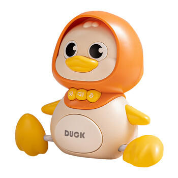 皇儿新生婴儿0-1岁早教3个月宝宝电动爬行学爬鸭音乐抬头练习训练玩具 商品图8