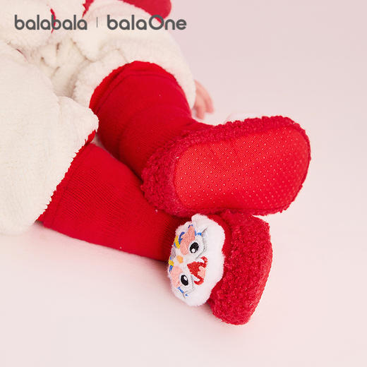 【balaOne】巴拉巴拉儿童袜子男女童春婴幼儿地板袜保暖学步防滑 商品图2