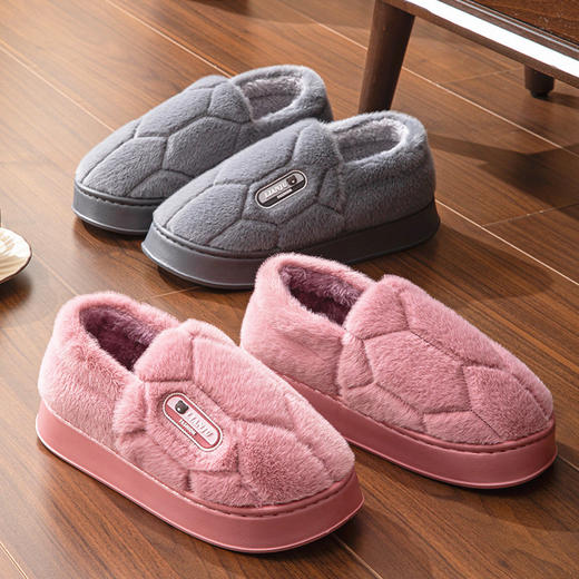 包跟秋冬季棉鞋特大码男女情侣EVA加厚底保暖棉拖鞋防滑耐磨 商品图0