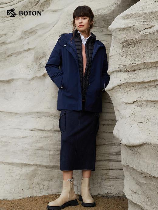 波顿女士秋冬合身连帽省心一衣三穿三合一易打理保暖羽绒服LC756523 商品图4