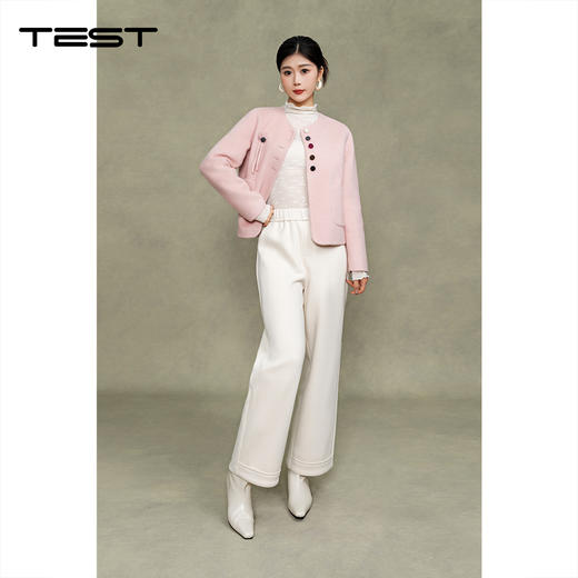 冬上新百搭气质纽扣精致双面呢外套2254052 商品图3