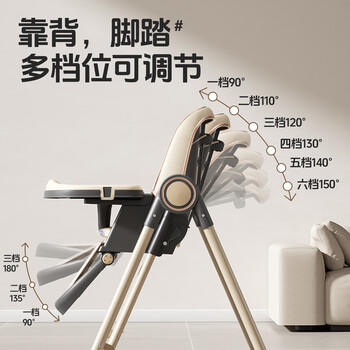 玉洋轩宝宝餐椅多功能可折叠婴儿0-6岁可坐可躺摇摇椅儿童餐桌椅婴幼儿 商品图4