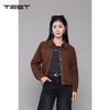 冬上新复古腔调棕色翻领时尚夹克外套2254068 商品缩略图0