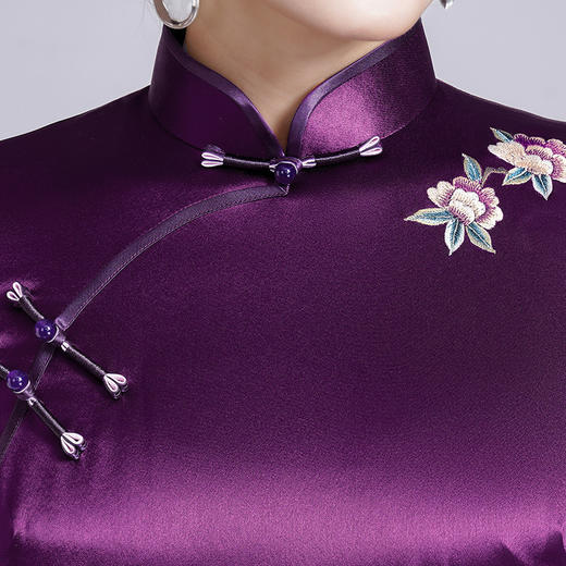 A10喜婆婆婚宴装日常平时可穿结婚礼服妈妈旗袍中年婚礼2025新款高贵 商品图1