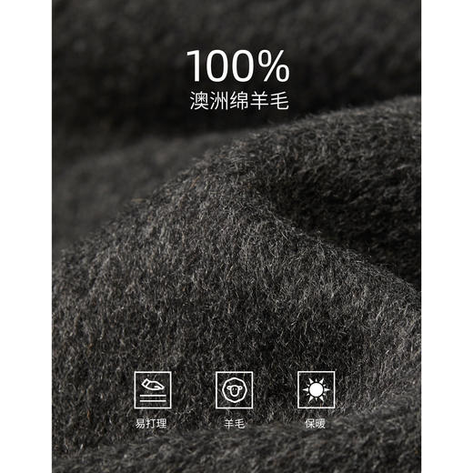 棉仓367823004-松弛高智老钱风双排扣谢尔比大衣男秋冬全羊毛毛呢大衣外套 商品图2