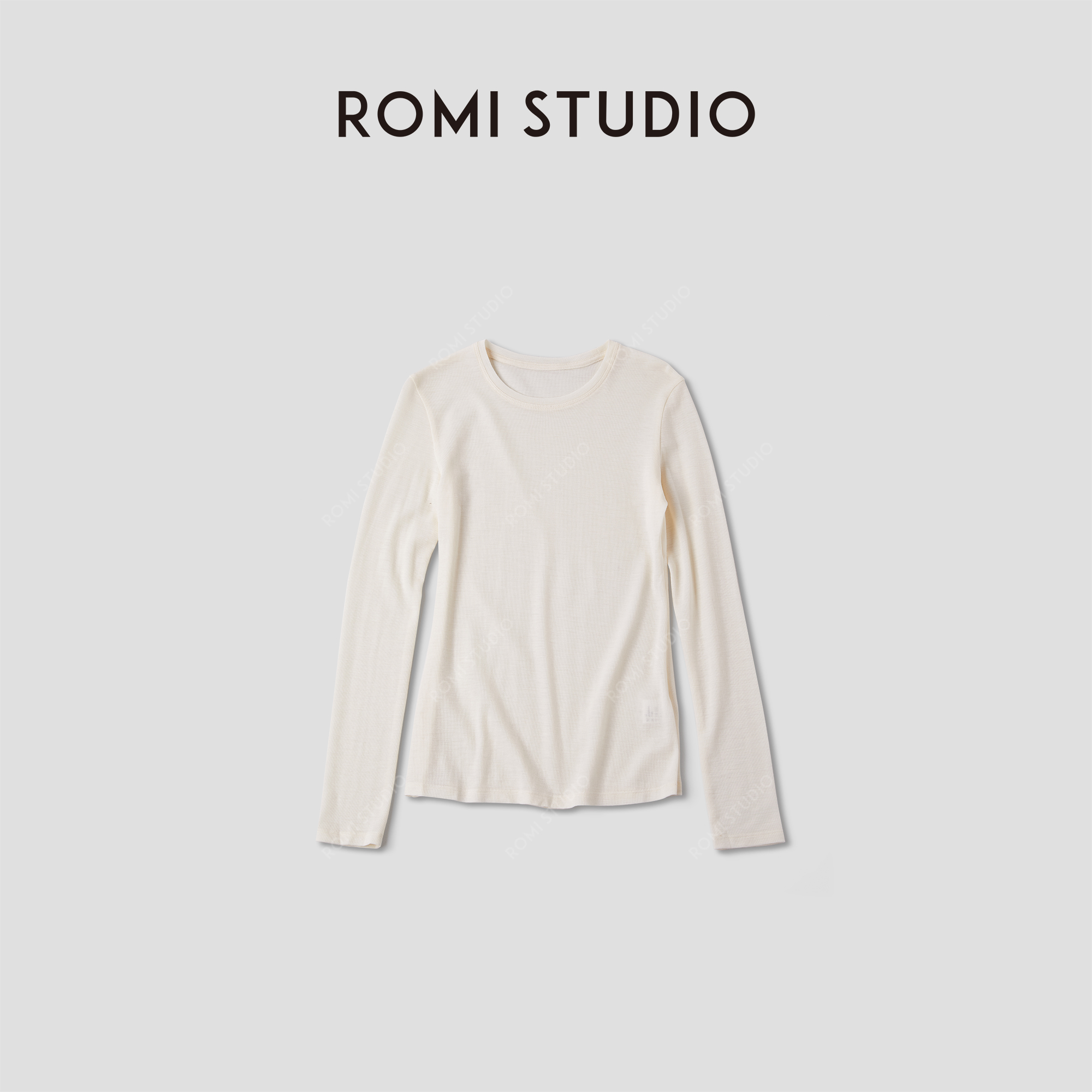 ROMI STUDIO山羊绒桑蚕丝120支可机洗丝光羊毛毛衫 RWCAS06190