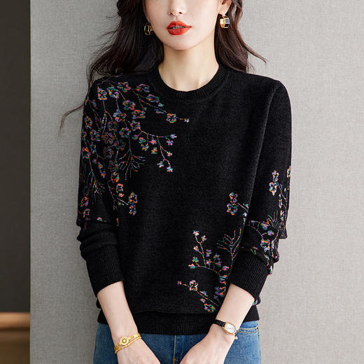 宽松短款打底衫，气质高级感毛衣保暖小衫CC-22-2795 商品图1