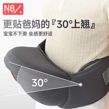 纽贝乐腰凳婴儿背带前抱0-36个月宝宝外出多功能透气横抱娃神器解放双手 商品图6
