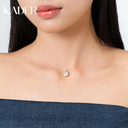 卡蒂罗KADER 闪光猫咪项链 俏皮可爱少女精致猫咪镶嵌大颗闪锆轻奢原创设计锁骨链 日常百搭梦幻吸睛 商品图2