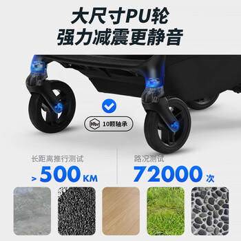 虎贝尔婴儿推车一键自动收车轻便高景观MPro2.0自动收车【升级款】雅金 商品图1