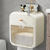 【简约不简单❗️多功能卫生间厕纸盒】加宽容量出纸，轻松好抽取，壁挂收纳/随取随用/拒绝卡纸，厕所纸巾盒抽纸盒卫生纸置物架，卷纸防水壁挂式免打孔L 商品缩略图1