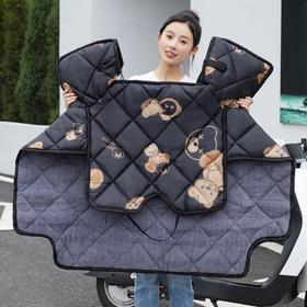 新款冬季电动车挡风被冬加厚加绒电瓶车防风被保暖摩托车防寒通用