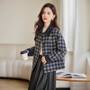 雀说格纹双面羊毛短外套新款娃娃领小个子显瘦百搭呢子大衣AL6658 商品缩略图3