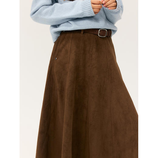 HeyDress伞摆仿麂皮绒半身裙 商品图2