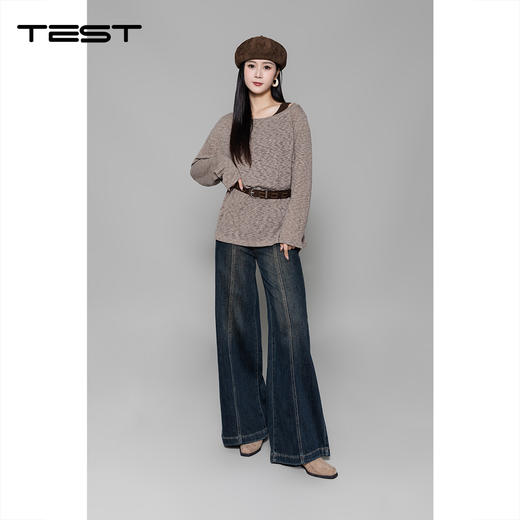 冬上新时尚潮人宽松版型阔腿百搭牛仔裤3254004 商品图2