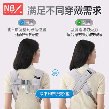 纽贝乐腰凳婴儿背带前抱0-36个月宝宝外出多功能透气横抱娃神器解放双手 商品图5