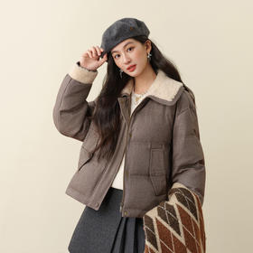 【严选】孟子义代言诗凡黎巴恩风安心羽绒服2025冬新款拼接毛领保暖外套女7GA180041