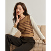 【年终特卖】熙世界假两件法式针织衫女2025早秋新款爆款长袖拼接条纹毛衣上衣 商品缩略图0