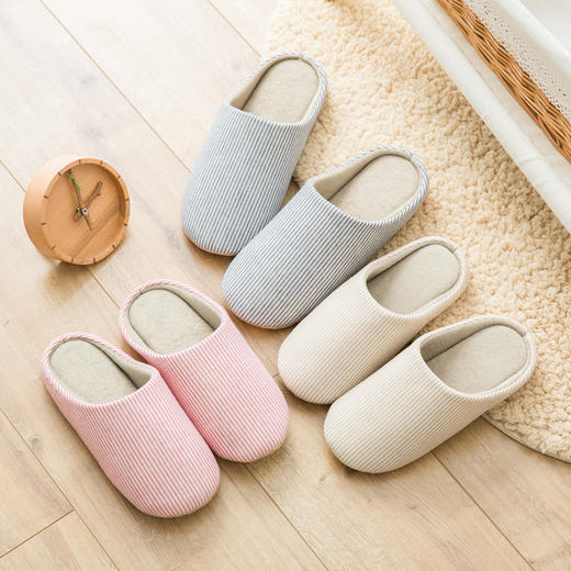 麂皮绒居家包头软底静音棉拖鞋女家用大码情侣木地板轻便秋冬棉拖 商品图0
