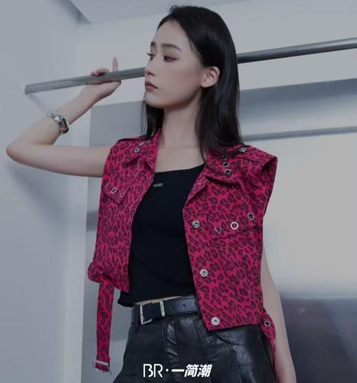 NC翻领豹纹小版型马夹50627秋季009932080115 商品图0