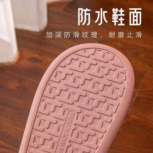 利达妮防水皮面棉拖鞋女款秋冬2025新款室内家居防滑外穿包跟皮拖鞋男士棉拖鞋 商品图3