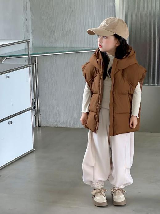 【新款冬季儿童羽绒棉马甲】男童女童中大童加厚外穿纯色童装 商品图4