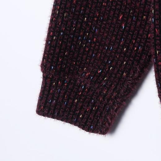 WY1172SDSA秋冬新款痞帅男装潮牌绒毛拉链立领连帽针织卫衣时尚套头上衣 商品图4