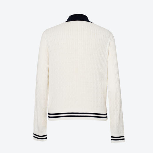 【商场同款】诗凡黎撞色polo领针织衫25秋新款长袖上衣3G8732961 商品图1