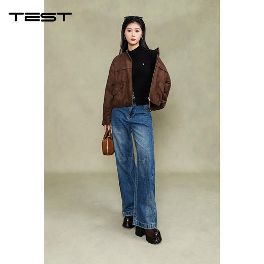 冬上新复古风潮棕色解锁百搭新look工装夹克2254083 商品图1