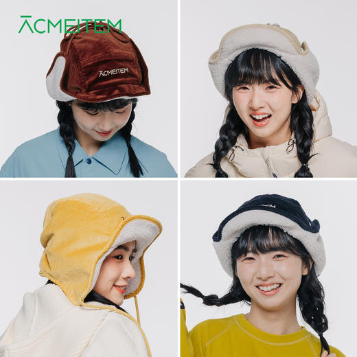 【品牌特惠】ACMEITEM爱棵米灯芯绒护耳帽GAG3540203G 商品图0