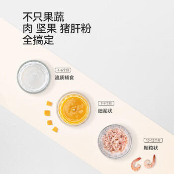 浦利顿（PLODON）辅食料理机婴儿打泥机宝宝多功能料理机辅食搅拌机 双杯生熟分杯 商品图7