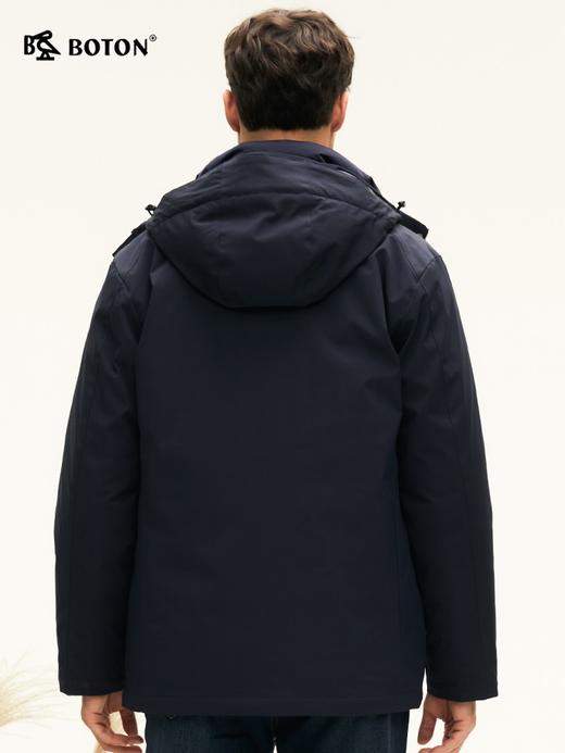[石墨烯]波顿男士秋冬季合身可拆卸连帽省心一衣三穿中长款羽绒服MC825524 商品图1