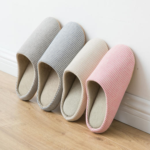 麂皮绒居家包头软底静音棉拖鞋女家用大码情侣木地板轻便秋冬棉拖 商品图2