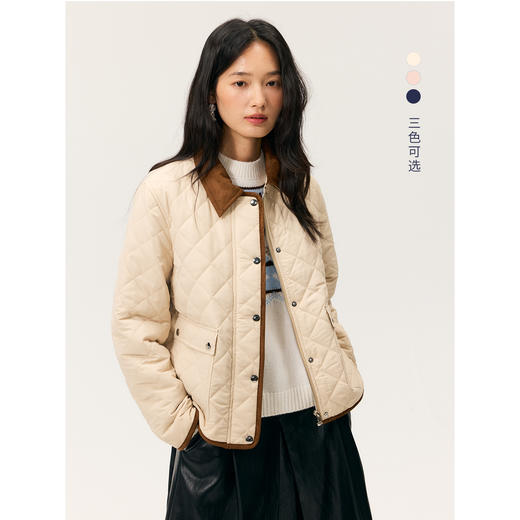 HeyDress菱形格复古翻领外套 商品图0