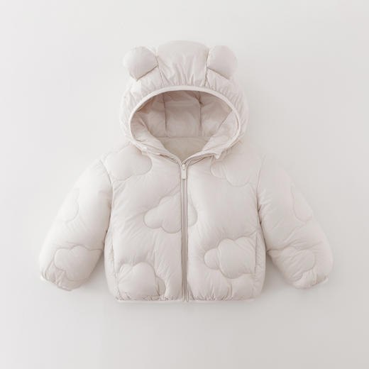 【无氟防泼水】马克珍妮女童云朵绗缝熊耳朵羽绒服2025年冬装新款551771 商品图3