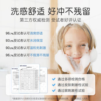 小浣熊儿童净爽沐浴露 氨基酸温和清洁 植萃舒爽保湿 宝宝沐浴乳420ml 商品图6