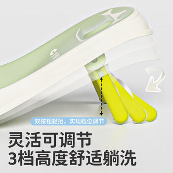 世纪宝贝（babyhood）婴儿洗澡盆 宝宝折叠浴盆 大号加厚坐躺托架 带置物架 感温款 商品图3