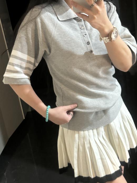 T*B经典四道杠轻奢质感POLO衫男女同款（蕾姐穿0） 商品图1