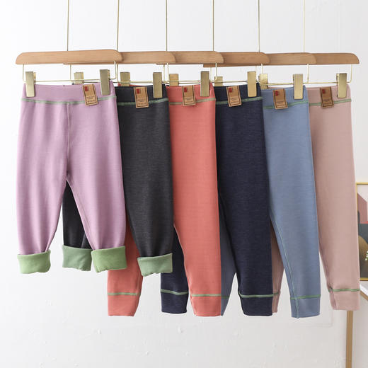 【特价清仓，抢完下架】【两条起拍，一条不发货】【A类品质，一条过寒冬】SIIJJEYY秋冬季新款儿童保暖裤内穿男童女童艾草秋裤羊毛蚕丝加绒保暖棉裤 商品图1