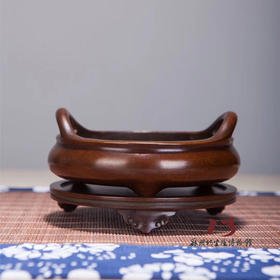 陈巧生制带座桥耳三足乳炉 彦岐炉宣德炉香薰炉铜炉礼品
