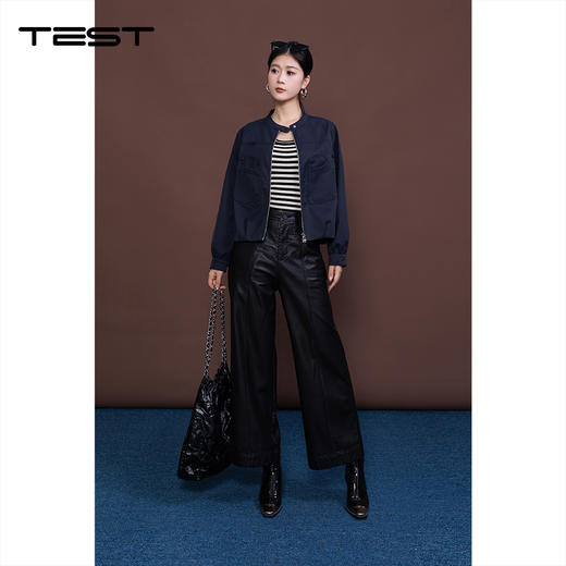 冬上新酷帅必备藏青色立领轻松拿捏街头风工装夹克2254089 商品图2