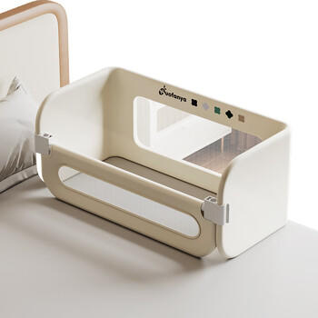 诺梵亚宝宝防掉床防摔防护围栏婴儿床中床1.8m奶油白金色【无挡板】一面 商品图4