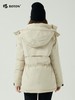 波顿女士秋冬宽松连帽暖感派克工装风白鸭绒厚款中长款羽绒服LC750523 商品缩略图1