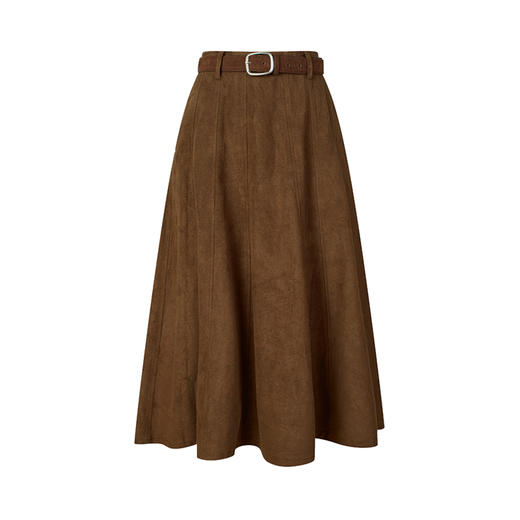 HeyDress伞摆仿麂皮绒半身裙 商品图4