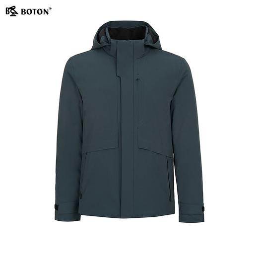 波顿男士秋冬季休闲保暖工装灰绿色白鸭绒羽绒服MC822324 商品图5