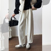 西遇宽松直筒休闲裤女秋季新款慵懒风阔腿糯米裤九分裤子SS051693 商品缩略图3