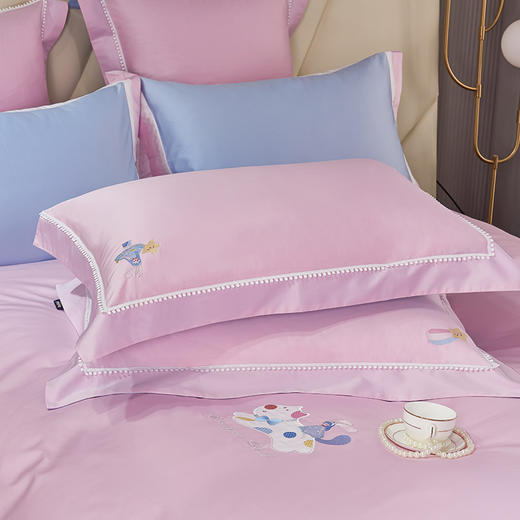 多喜爱 60S全棉缎纹四件套 甜梦飞行/云端奇遇hl【60S长绒棉】【贡缎面料】【芬纳诺抗菌】细腻柔滑 精美织带 商品图3