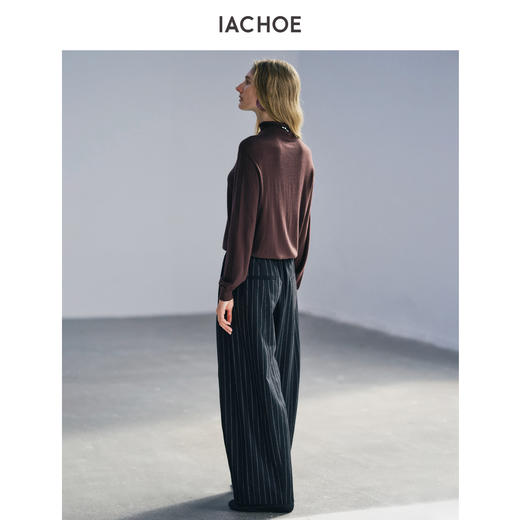 棉仓3661505004-全羊毛朗姆酒色毛衣 商品图4